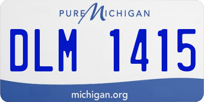 MI license plate DLM1415