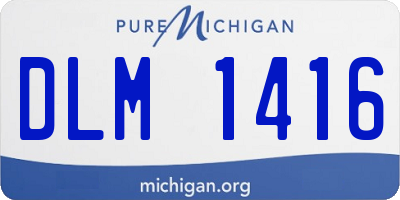 MI license plate DLM1416