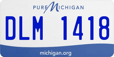 MI license plate DLM1418