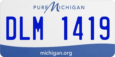 MI license plate DLM1419