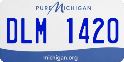MI license plate DLM1420
