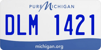 MI license plate DLM1421