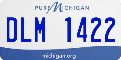 MI license plate DLM1422