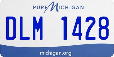 MI license plate DLM1428