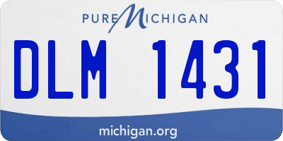 MI license plate DLM1431