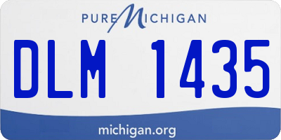 MI license plate DLM1435