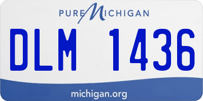 MI license plate DLM1436