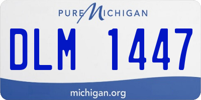 MI license plate DLM1447