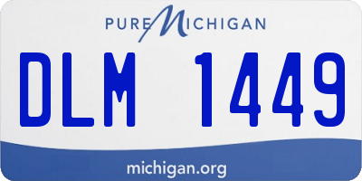 MI license plate DLM1449