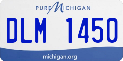 MI license plate DLM1450