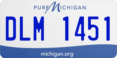 MI license plate DLM1451