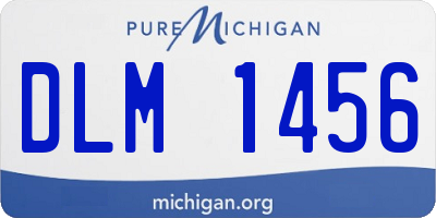 MI license plate DLM1456