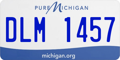 MI license plate DLM1457