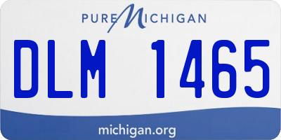 MI license plate DLM1465