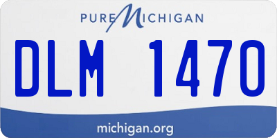 MI license plate DLM1470