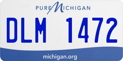 MI license plate DLM1472