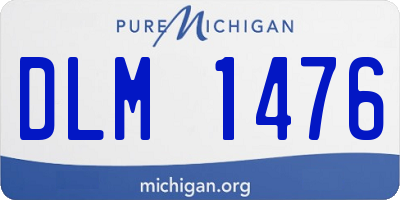 MI license plate DLM1476