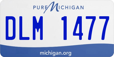 MI license plate DLM1477