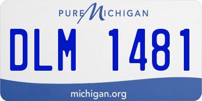 MI license plate DLM1481