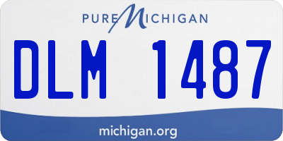 MI license plate DLM1487
