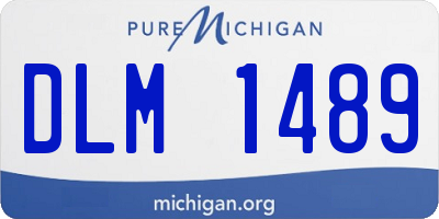 MI license plate DLM1489