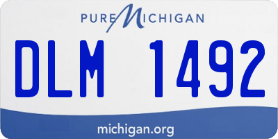 MI license plate DLM1492