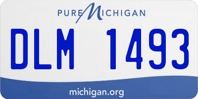 MI license plate DLM1493