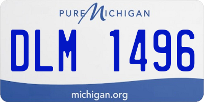 MI license plate DLM1496