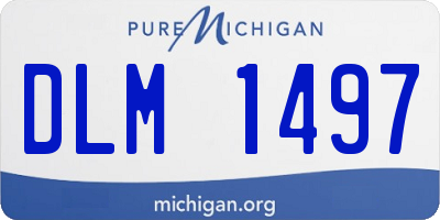 MI license plate DLM1497