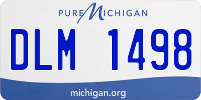 MI license plate DLM1498