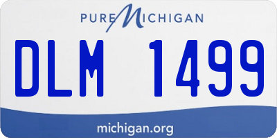 MI license plate DLM1499