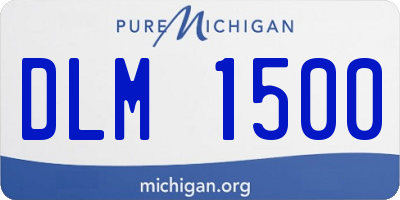 MI license plate DLM1500