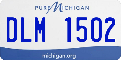MI license plate DLM1502