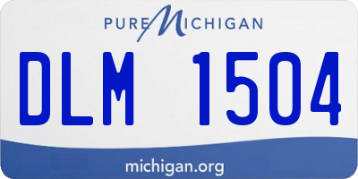 MI license plate DLM1504