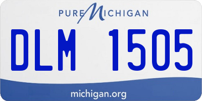 MI license plate DLM1505