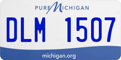 MI license plate DLM1507