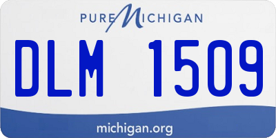 MI license plate DLM1509