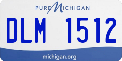 MI license plate DLM1512