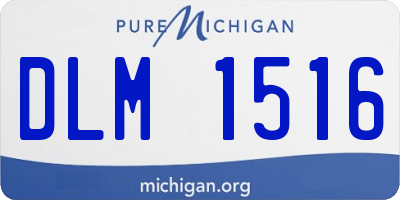 MI license plate DLM1516