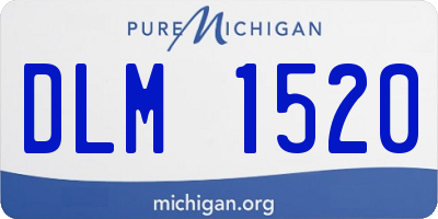 MI license plate DLM1520