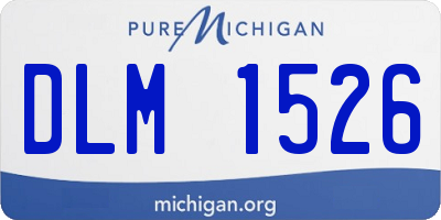MI license plate DLM1526