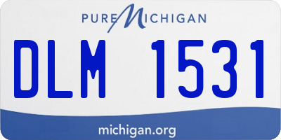 MI license plate DLM1531