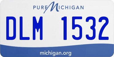 MI license plate DLM1532