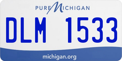 MI license plate DLM1533