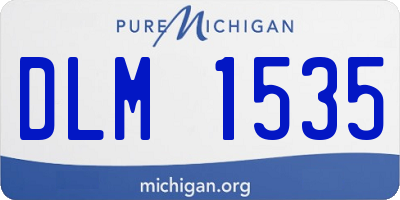 MI license plate DLM1535