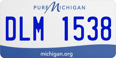MI license plate DLM1538