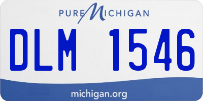 MI license plate DLM1546