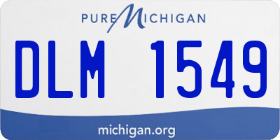 MI license plate DLM1549