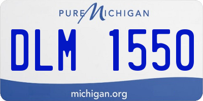 MI license plate DLM1550