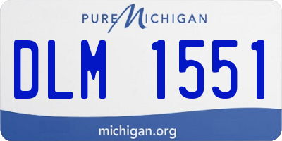 MI license plate DLM1551